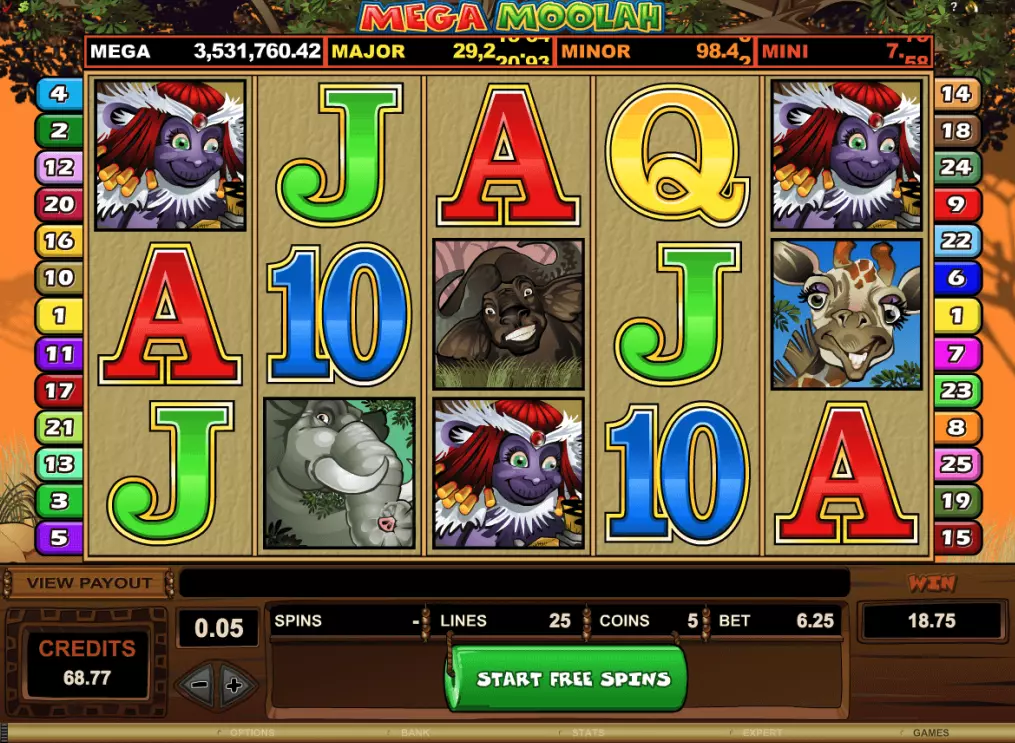 Игровой автомат Mega Moolah